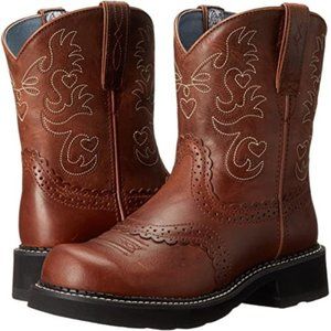 Ariat Fatbaby Saddle Western Russet Rebel Boots 9